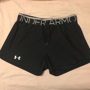 basic black under armour shorts